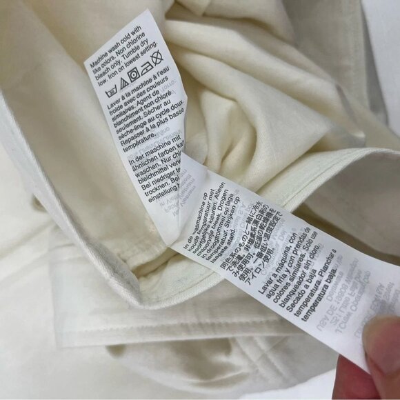 J. Crew Button linen midi skirt in White Plus Size 24 - Picture 7 of 8